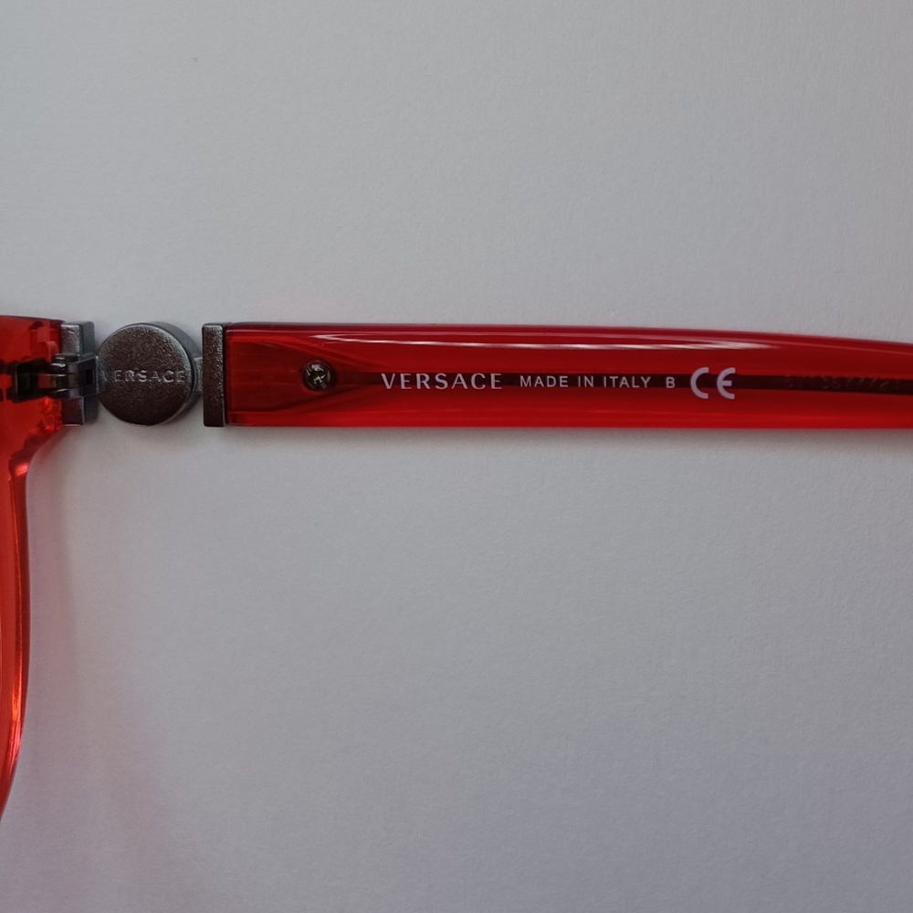 NEW VERSACE MOD. 3273 5307 RED AUTHENTIC EYEGLASSES W/CASE 54-16 - Picture 7 of 8